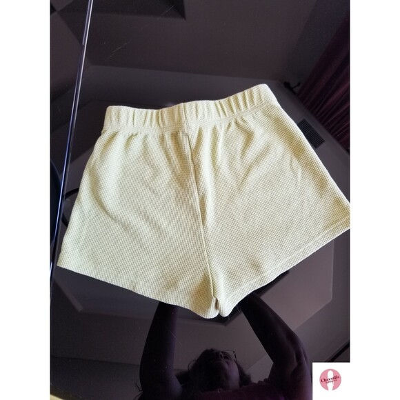 SHIEN Light Green Waffle short & crop top - Picture 6 of 6